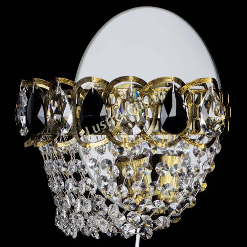 Бра Астра ажур под бронзу черная в Новокузнецке Гусь Хрустальный