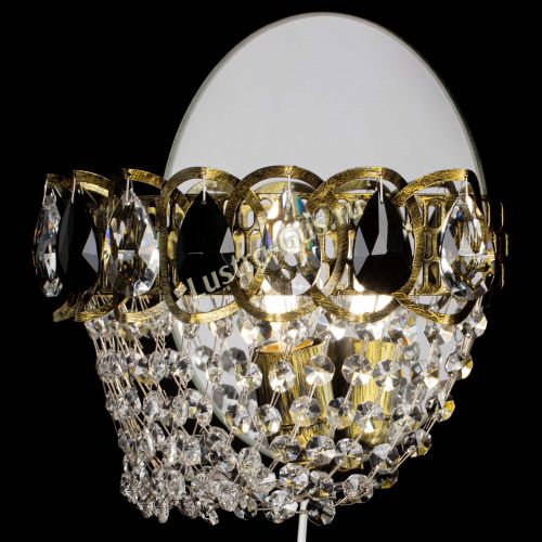 Бра Астра ажур под бронзу черная в Новокузнецке Гусь Хрустальный