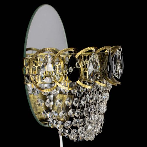 Бра Астра ажур под бронзу черная в Новокузнецке Гусь Хрустальный