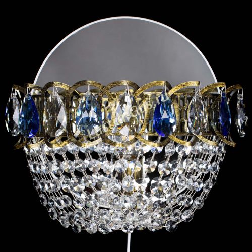 Бра Астра ажур под бронзу синяя в Новокузнецке Бра Астра ажур под бронзу синяя в Новокузнецке