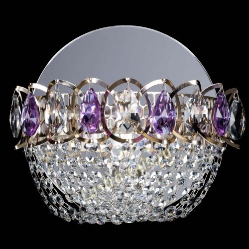 Бра Астра ажур фиолетовая в Новокузнецке Гусь Хрустальный