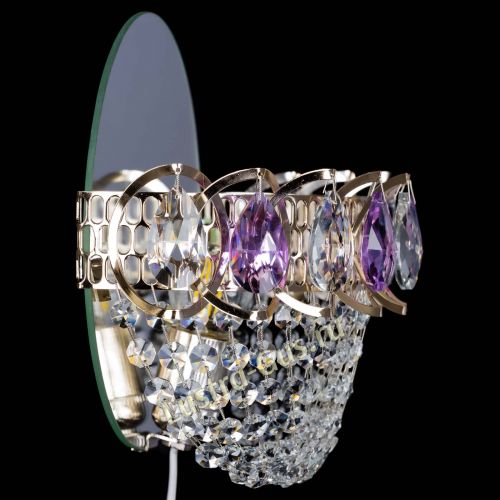 Бра Астра ажур фиолетовая в Новокузнецке Гусь Хрустальный