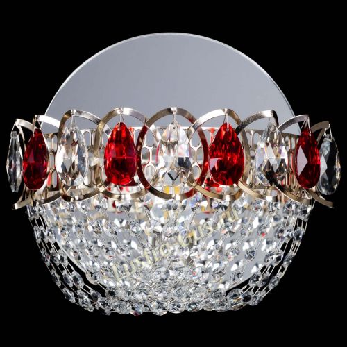 Бра Астра ажур красная в Новокузнецке Гусь Хрустальный