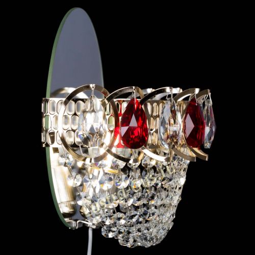 Бра Астра ажур красная в Новокузнецке Гусь Хрустальный