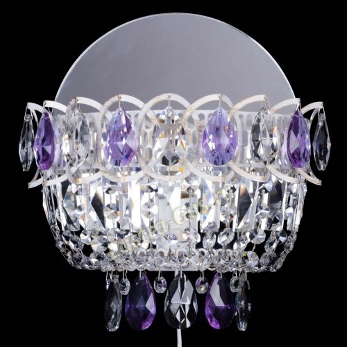 Бра Астра Фиолетовая белая в Новокузнецке Гусь Хрустальный