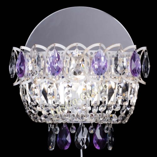 Бра Астра Фиолетовая белая в Новокузнецке Гусь Хрустальный