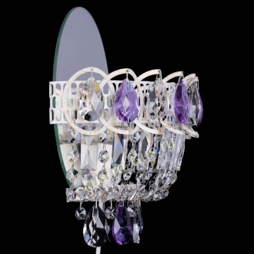 Бра Астра Фиолетовая белая в Новокузнецке Гусь Хрустальный