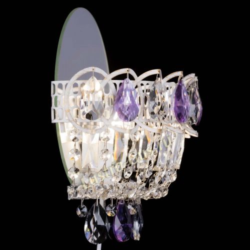 Бра Астра Фиолетовая белая в Новокузнецке Гусь Хрустальный