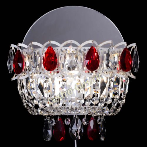 Бра Астра Красная белая  в Новокузнецке Гусь Хрустальный