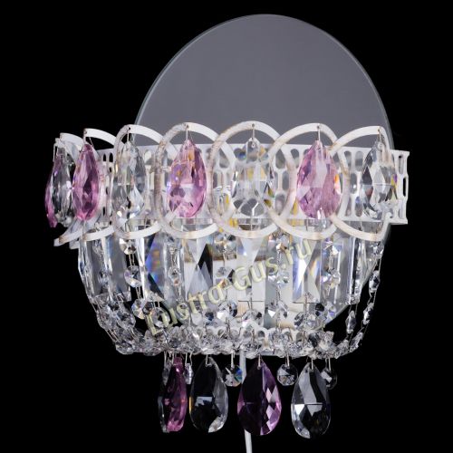 Бра Астра Розовая белая в Новокузнецке Гусь Хрустальный