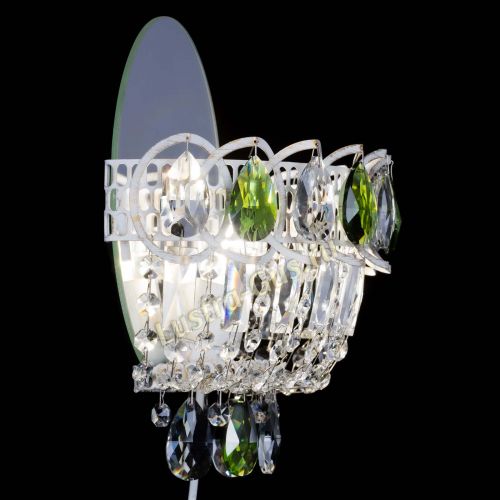 Бра Астра Зеленая белая в Новокузнецке Гусь Хрустальный