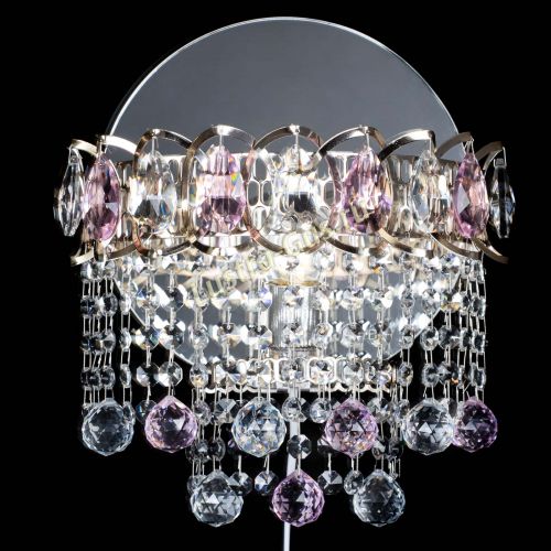 Бра Астра Капель шар 30 Розовая в Новокузнецке Гусь Хрустальный