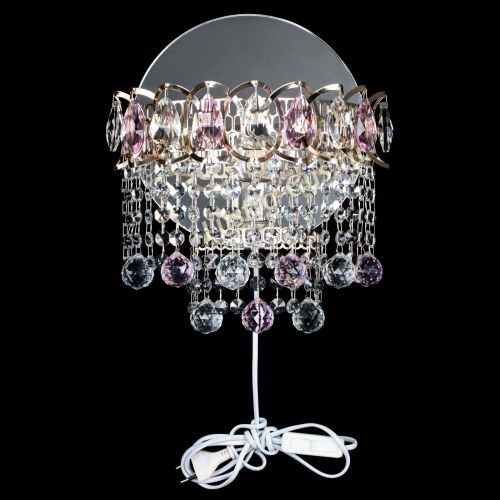 Бра Астра Капель шар 30 Розовая в Новокузнецке Гусь Хрустальный