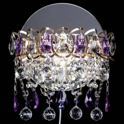 Бра Астра Паутинка фиолетовая в Новокузнецке Гусь Хрустальный