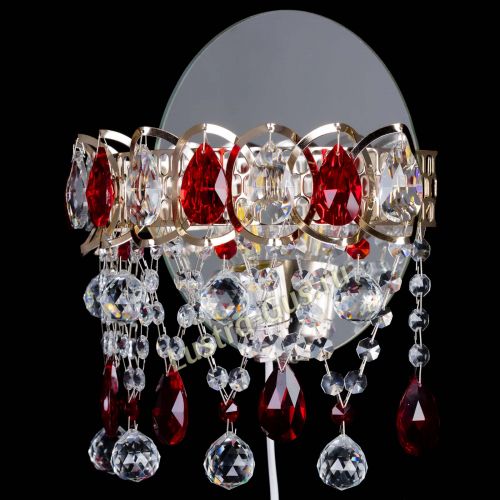 Бра Астра Паутинка красная в Новокузнецке Гусь Хрустальный