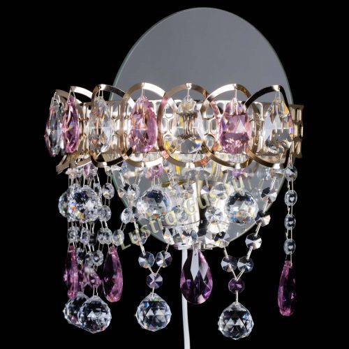 Бра Астра Паутинка розовая в Новокузнецке Гусь Хрустальный