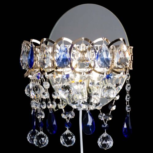 Бра Астра Паутинка синяя в Новокузнецке Гусь Хрустальный