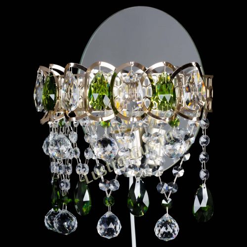 Бра Астра Паутинка зеленая в Новокузнецке Гусь Хрустальный