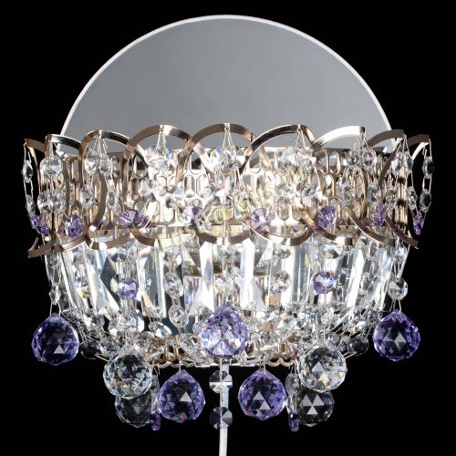 Бра Астра пластинка шар Фиолетовая в Новокузнецке Гусь Хрустальный