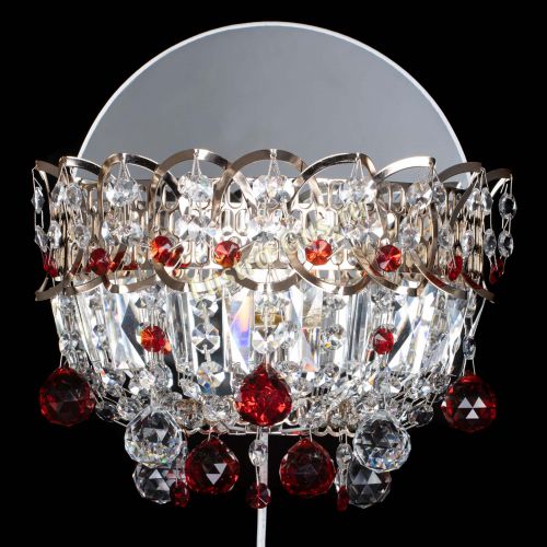 Бра Астра пластинка шар Красная в Новокузнецке Гусь Хрустальный