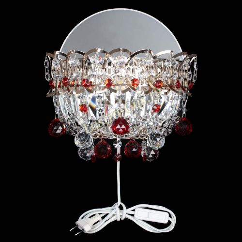Бра Астра пластинка шар Красная в Новокузнецке Гусь Хрустальный