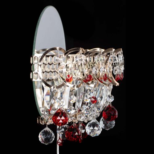 Бра Астра пластинка шар Красная в Новокузнецке Гусь Хрустальный