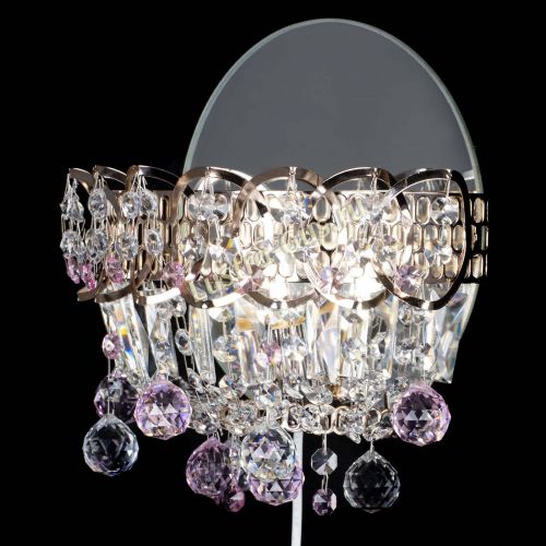 Бра Астра пластинка шар Розовая в Новокузнецке Гусь Хрустальный