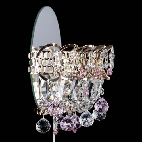 Бра Астра пластинка шар Розовая в Новокузнецке Гусь Хрустальный