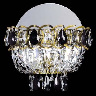 Бра из хрусталя Астра Черная под бронзу