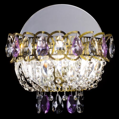 Бра Астра Фиолетовая под бронзу в Новокузнецке Гусь Хрустальный