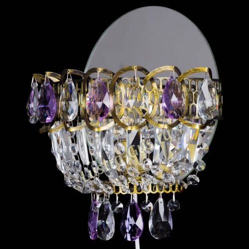 Бра Астра Фиолетовая под бронзу в Новокузнецке Гусь Хрустальный