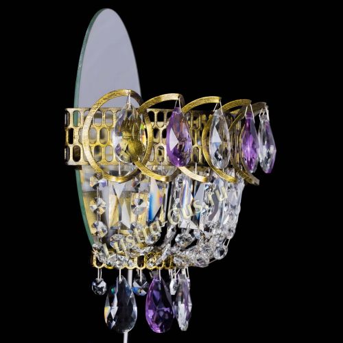 Бра Астра Фиолетовая под бронзу в Новокузнецке Гусь Хрустальный