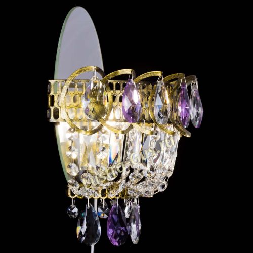 Бра Астра Фиолетовая под бронзу в Новокузнецке Гусь Хрустальный