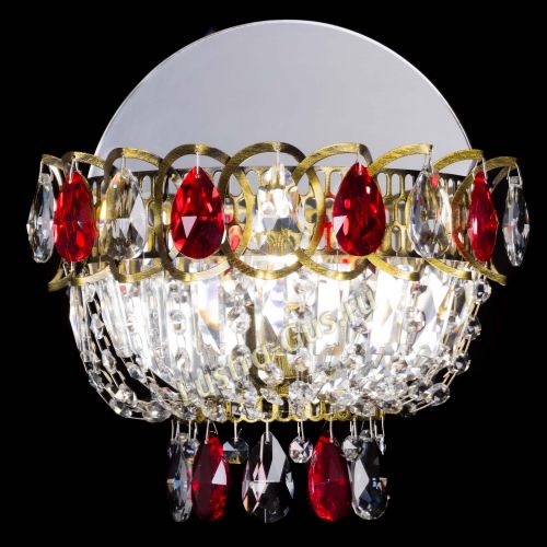 Бра Астра Красная под бронзу в Новокузнецке Гусь Хрустальный