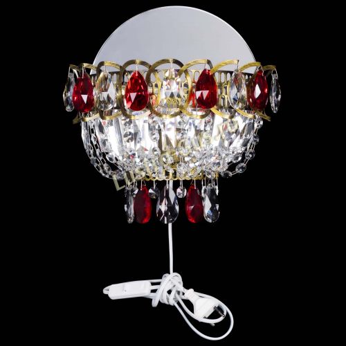 Бра Астра Красная под бронзу в Новокузнецке Гусь Хрустальный