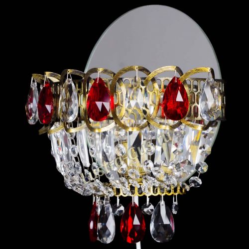 Бра Астра Красная под бронзу в Новокузнецке Гусь Хрустальный