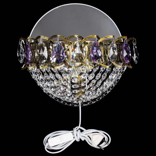 Бра Астра Сетка под бронзу Фиолетовая в Новокузнецке Гусь Хрустальный