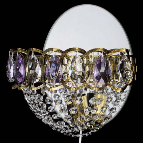 Бра Астра Сетка под бронзу Фиолетовая в Новокузнецке Гусь Хрустальный