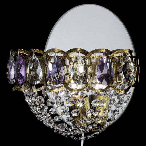 Бра Астра Сетка под бронзу Фиолетовая в Новокузнецке Гусь Хрустальный