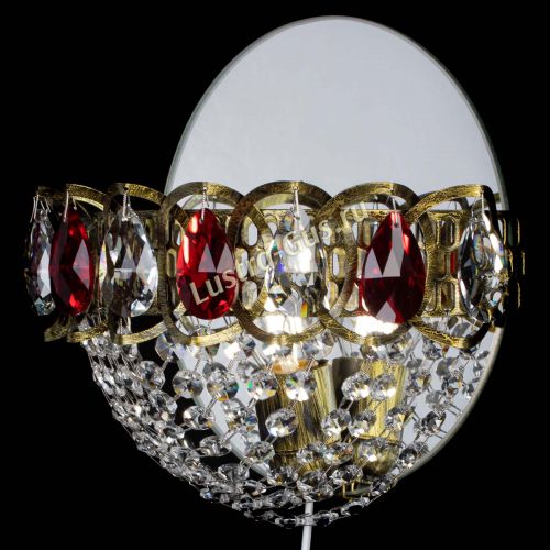 Бра Астра Сетка под бронзу Красная в Новокузнецке Гусь Хрустальный