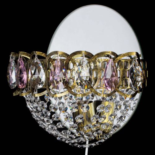 Бра Астра Сетка под бронзу Розовая в Новокузнецке Гусь Хрустальный