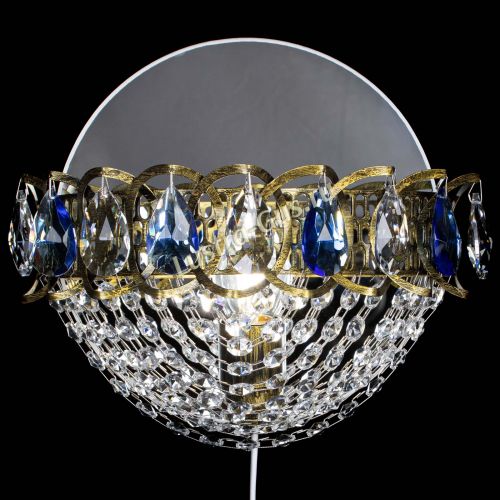 Бра Астра Сетка под бронзу Синяя в Новокузнецке Гусь Хрустальный