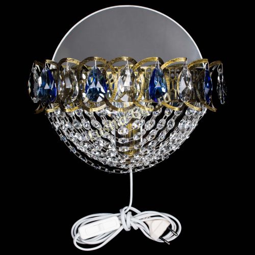 Бра Астра Сетка под бронзу Синяя в Новокузнецке Гусь Хрустальный