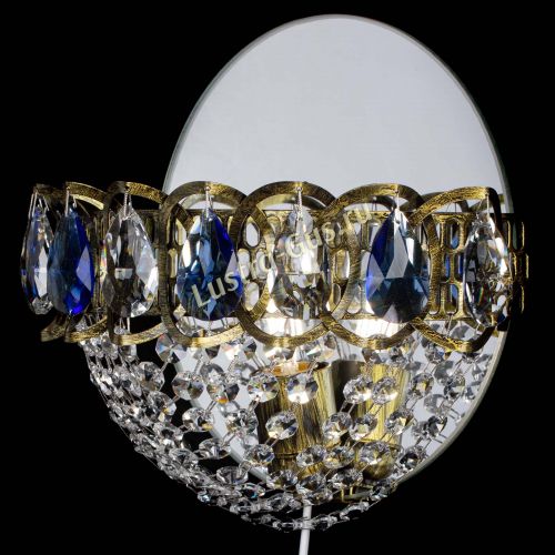 Бра Астра Сетка под бронзу Синяя в Новокузнецке Гусь Хрустальный