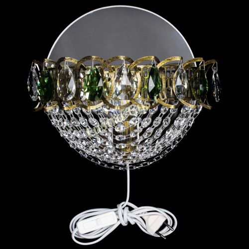 Бра Астра Сетка под бронзу Зеленая в Новокузнецке Гусь Хрустальный