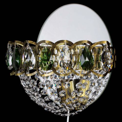 Бра Астра Сетка под бронзу Зеленая в Новокузнецке Гусь Хрустальный