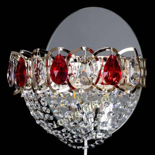 Бра Астра Сетка красная в Новокузнецке Гусь Хрустальный