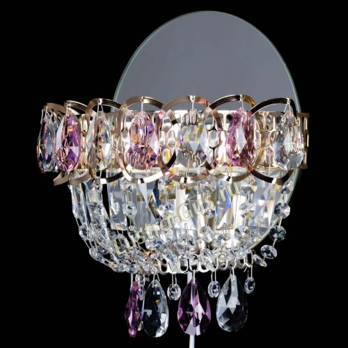 Бра Астра розовая в Новокузнецке Гусь Хрустальный