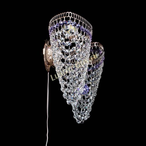 Бра Бутоны №2 фиолетовая в Новокузнецке Гусь Хрустальный