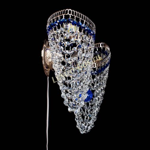 Бра Бутоны №2 синяя в Новокузнецке Гусь Хрустальный